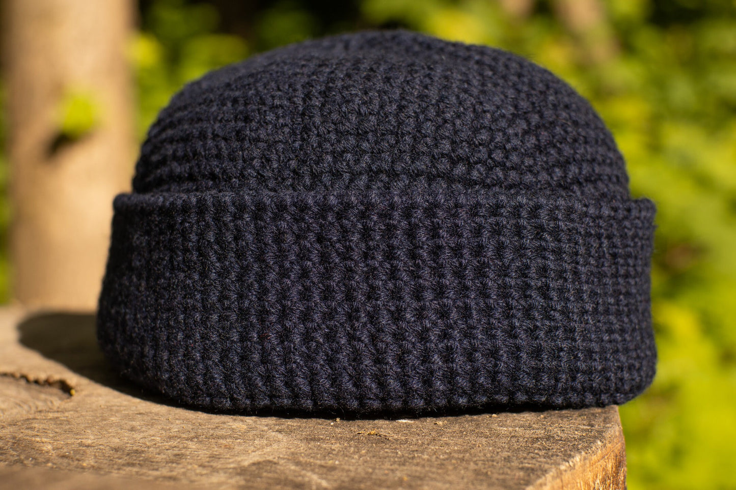 Fisherman Beanie Hat, Short Beanie, 100% Cashmere Hat, Handmade Crocheted Hat, Watch Cap, Docker Style Hat