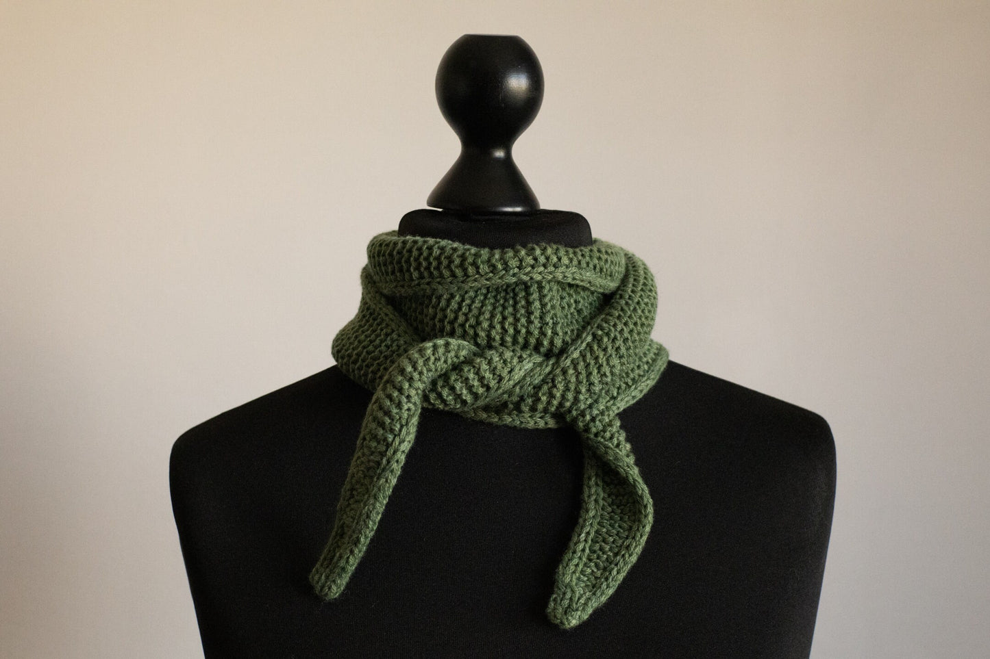 Cashmere/Merino Wool Blend Scarf, Small Unisex Knitted Neck Scarf