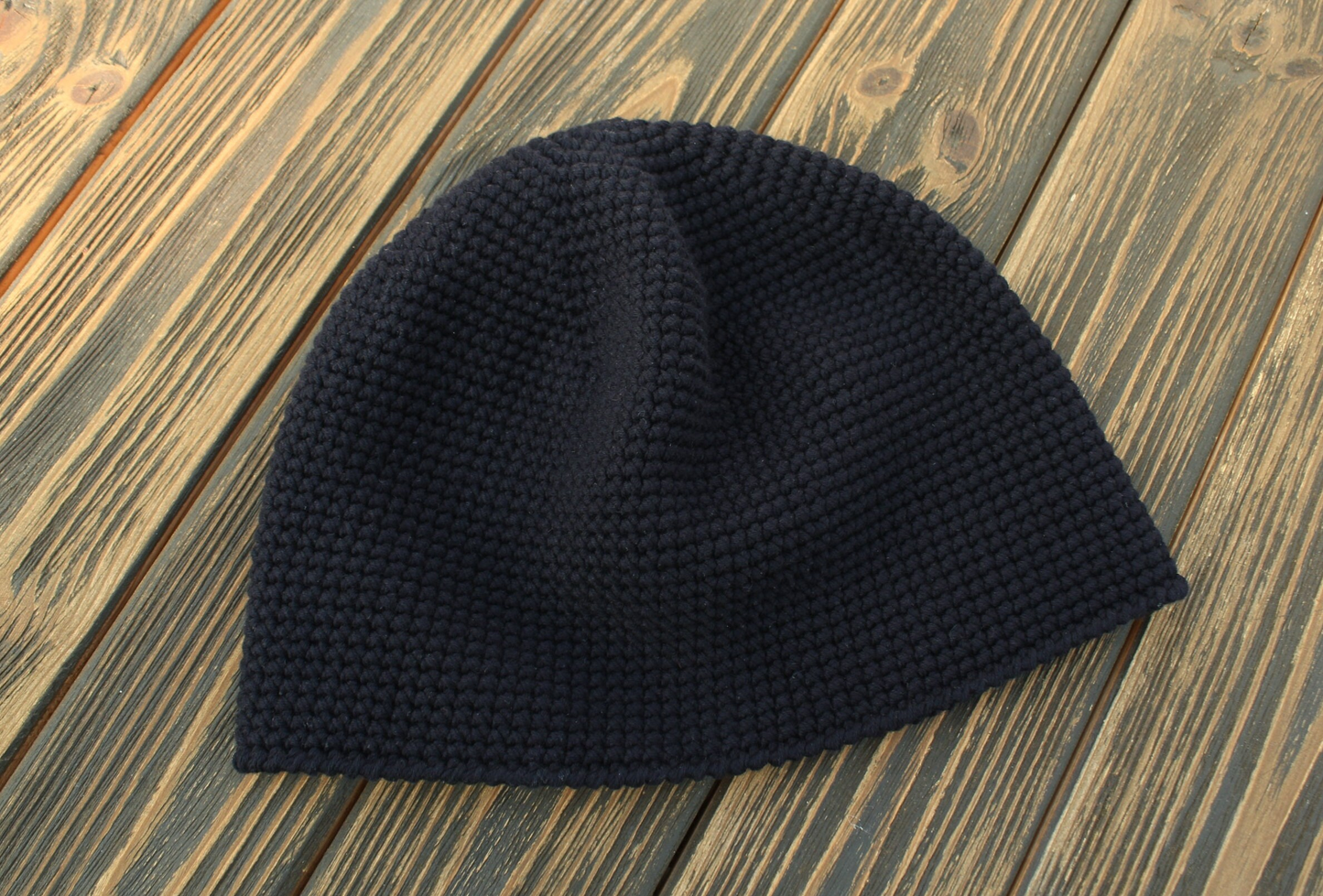 Fisherman Beanie Hat, 100% Thick Cotton Hat, Beanie for Big Head, Crochet Men's Hat, Fall Spring Hat