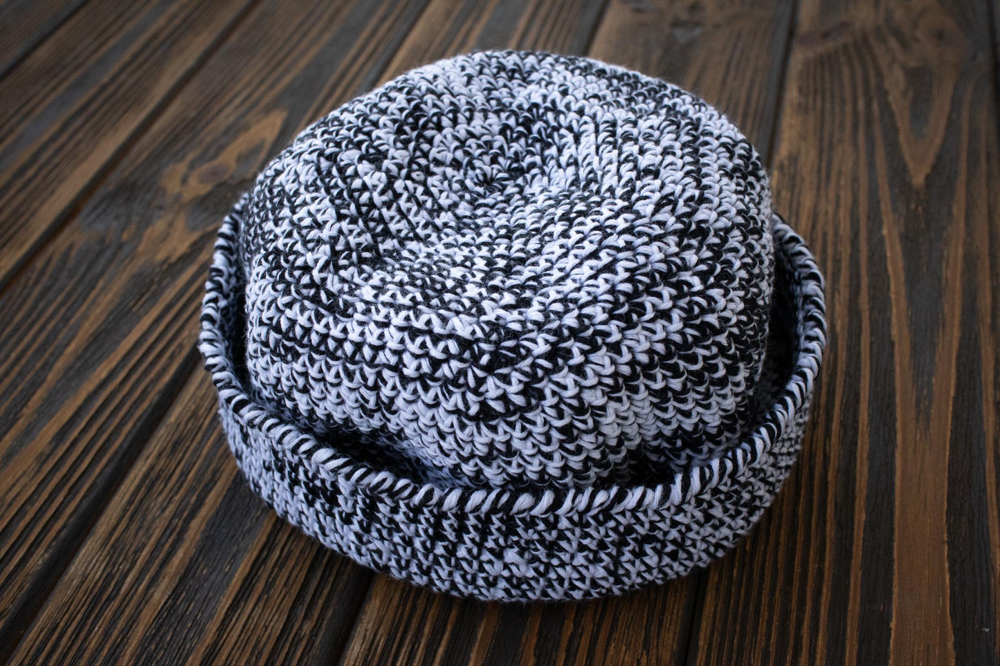 Fisherman Beanie Hat, 100% Thick Cotton Hat, Beanie for Big Head, Crochet Men's Hat, Fall Spring Hat