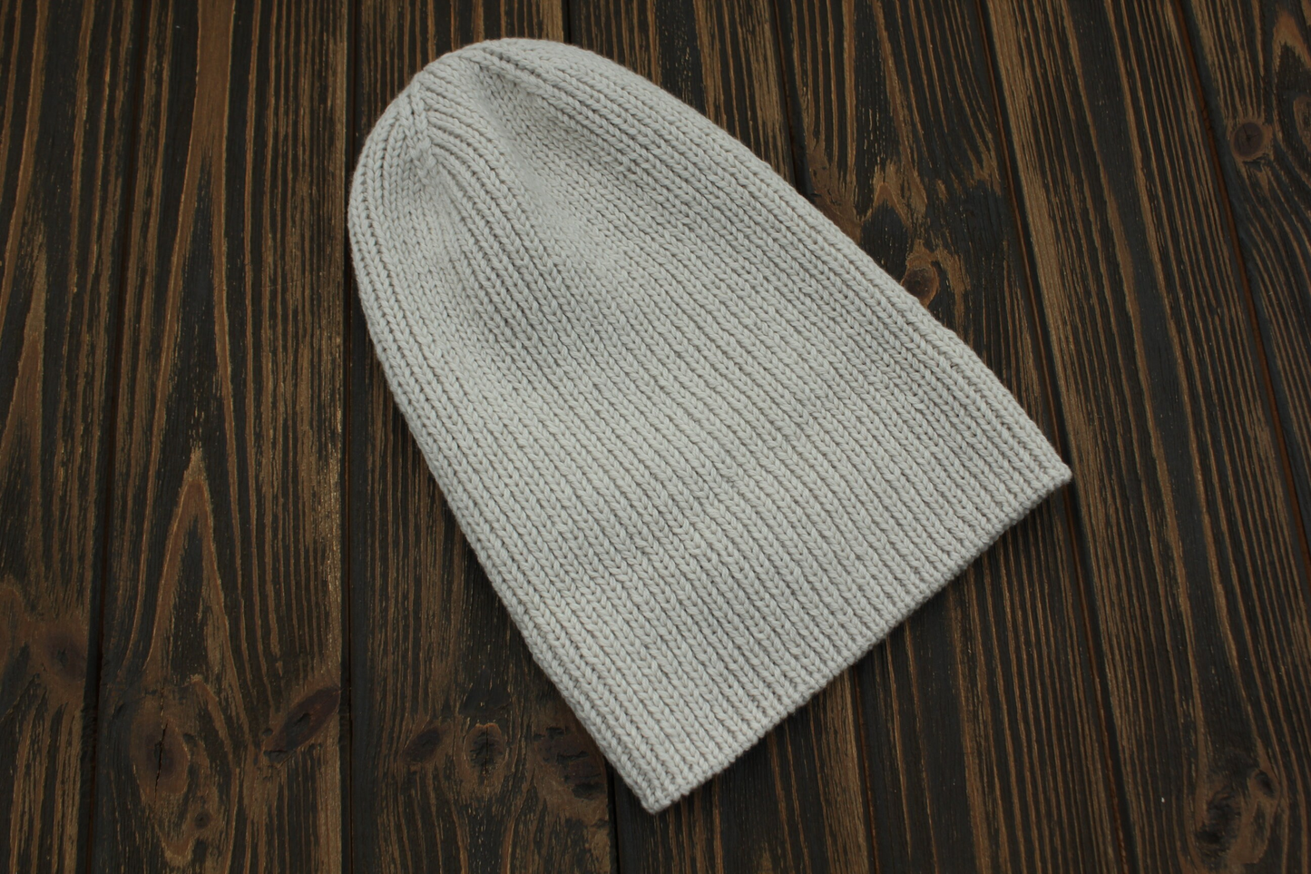 Cashmere Merino Wool Blend Hat, Handknit Ribbed Beanie, Adjustable Cuffed Unisex Winter Hat