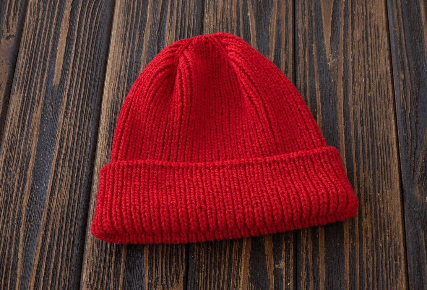 Cashmere Merino Wool Blend Hat, Handknit Ribbed Beanie, Adjustable Cuffed Unisex Winter Hat