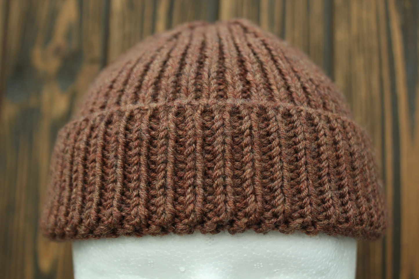 Short Cuffed Beanie, Watch Cap, Ribbed Fisherman Beanie, Handmade Knit Hat, 100% Merino Wool Unisex Hat, Lightweight Beanie