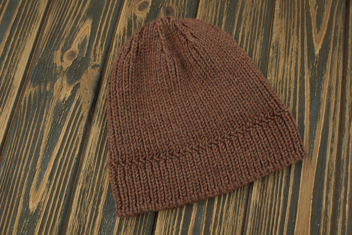 Short Cuffed Beanie, Watch Cap, Ribbed Fisherman Beanie, Handmade Knit Hat, 100% Merino Wool Unisex Hat, Lightweight Beanie