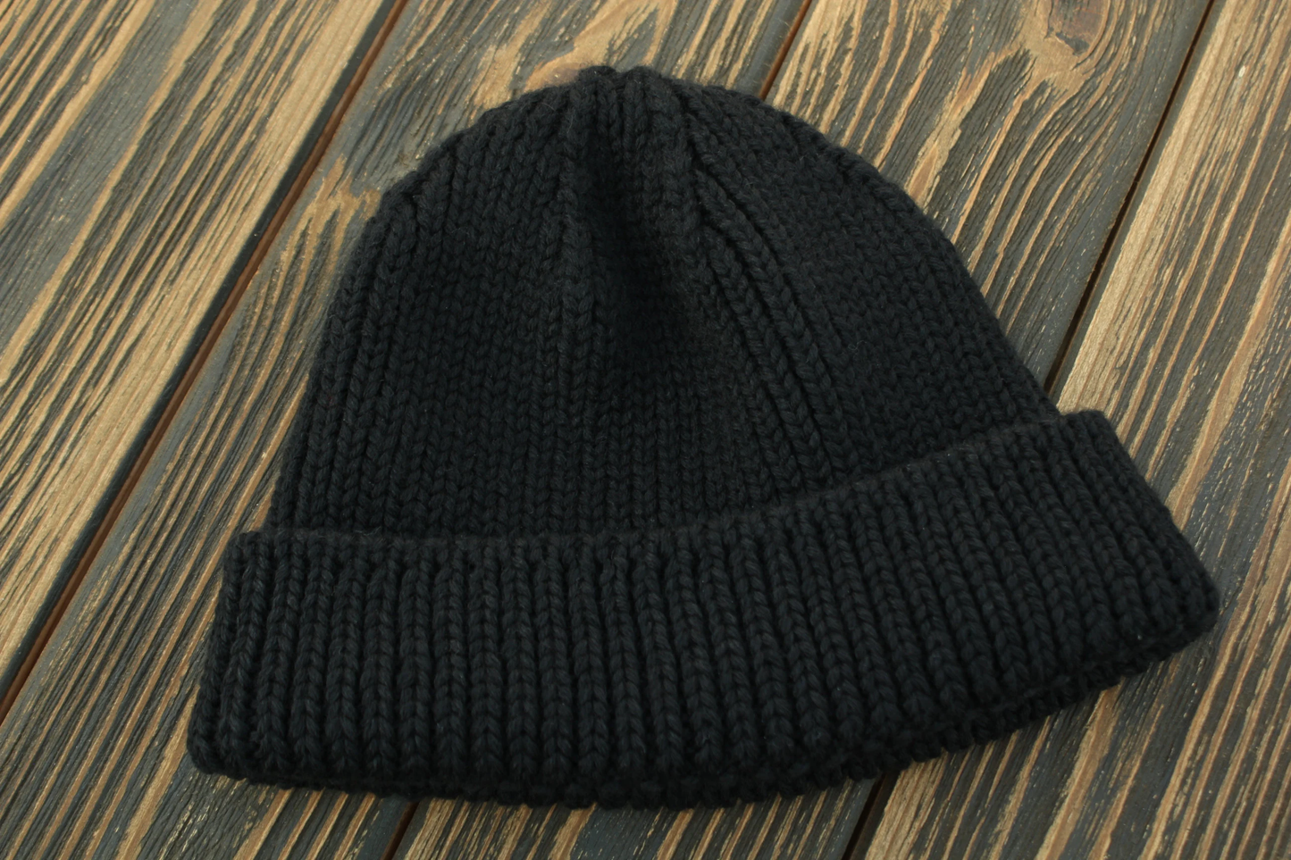 Short Cuffed Beanie, Watch Cap, Ribbed Fisherman Beanie, Handmade Knit Hat, 100% Merino Wool Unisex Hat, Lightweight Beanie