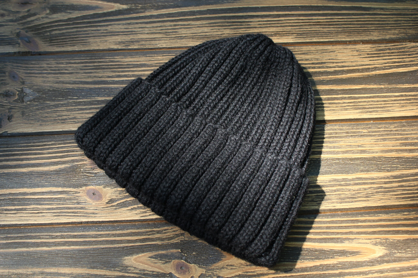 Black Alpaca Wool Hat for Men & Women – Cozy Ribbed Winter Hat, Perfect for Birdwatching & Outdoor Activities