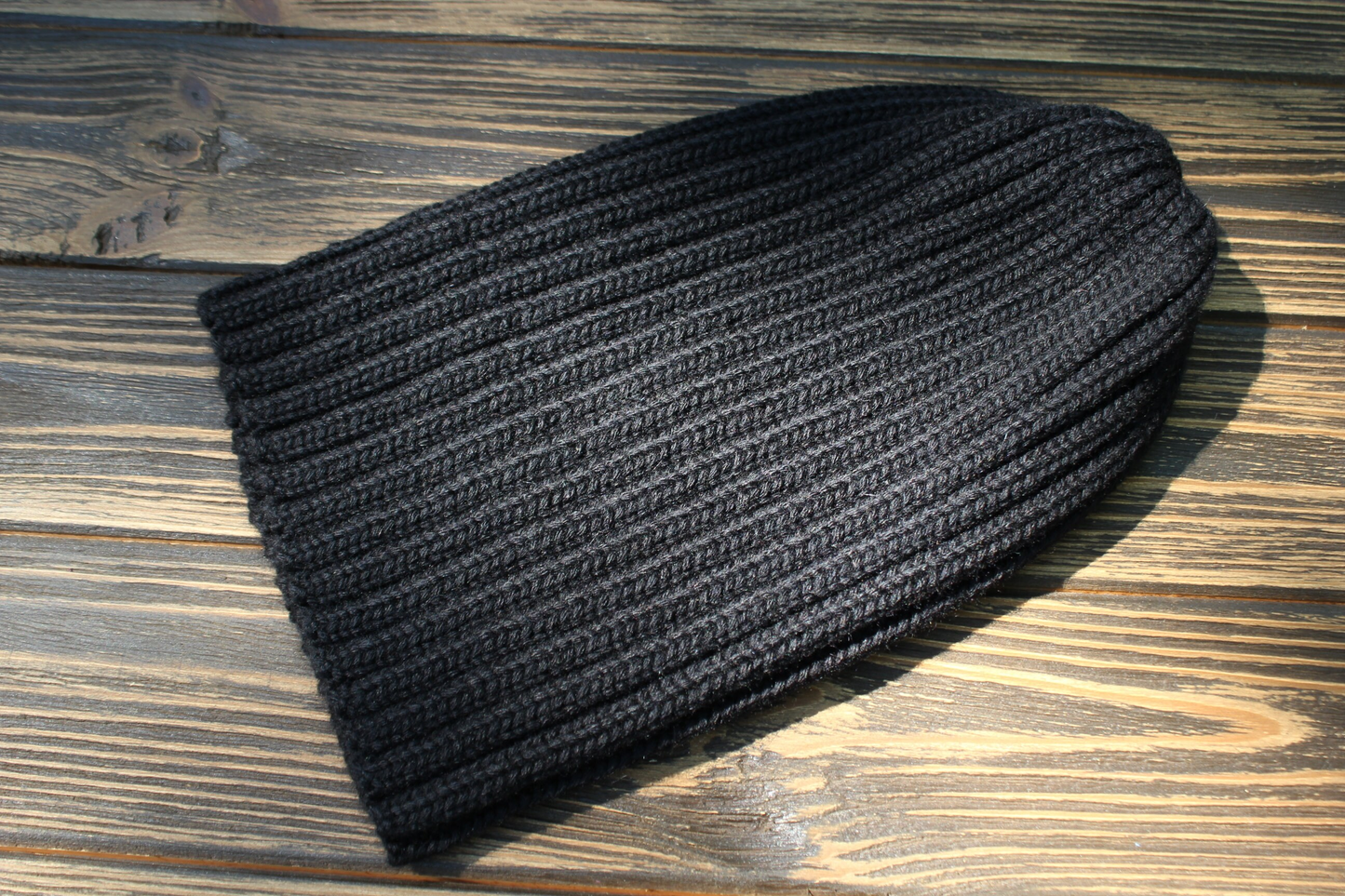 Black Alpaca Wool Hat for Men & Women – Cozy Ribbed Winter Hat, Perfect for Birdwatching & Outdoor Activities