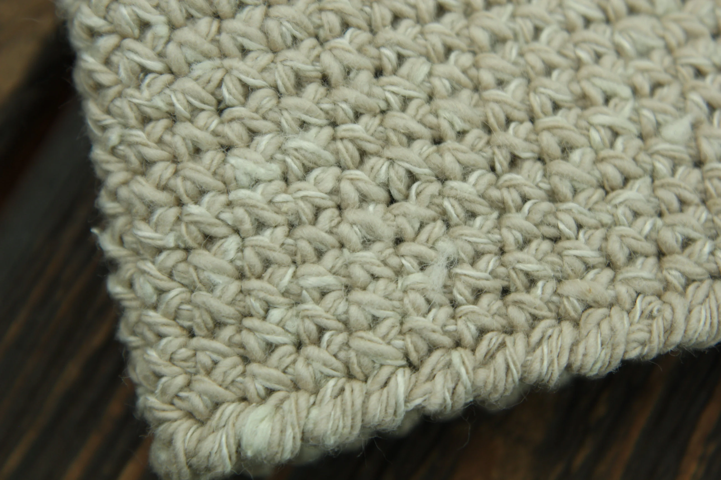 Men’s Kufi Skull Cap – Handmade Crochet Hat, Cotton/Viscose/Silk Blend, Light Beige