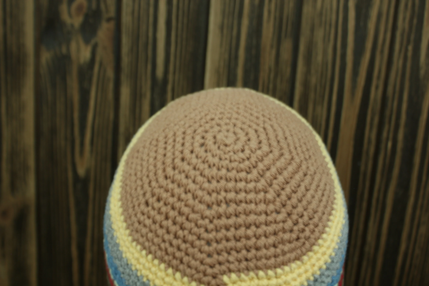 Men’s Cotton Summer Hat, Crochet Skull Cap, Multicolored 100% Cotton Beanie