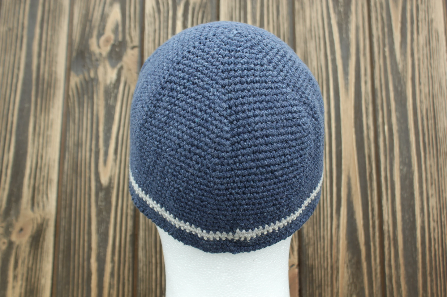 Men’s Cotton Summer Hat, Crochet Skull Cap, Multicolored 100% Cotton Beanie
