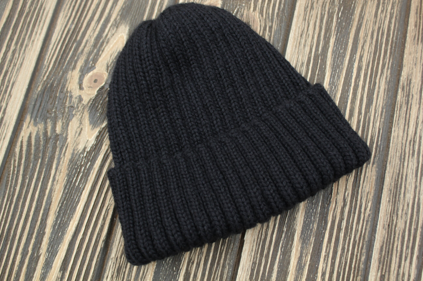 100% Merino Wool Beanie, Classic Cuffed Hat, Unisex Ribbed Knited Hat for Men and Women