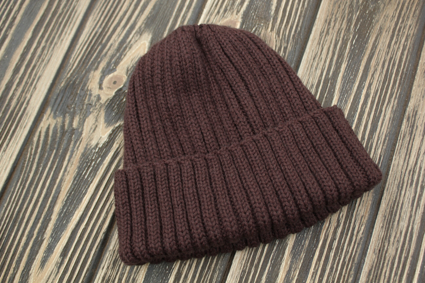 100% Merino Wool Beanie, Classic Cuffed Hat, Unisex Ribbed Knited Hat for Men and Women
