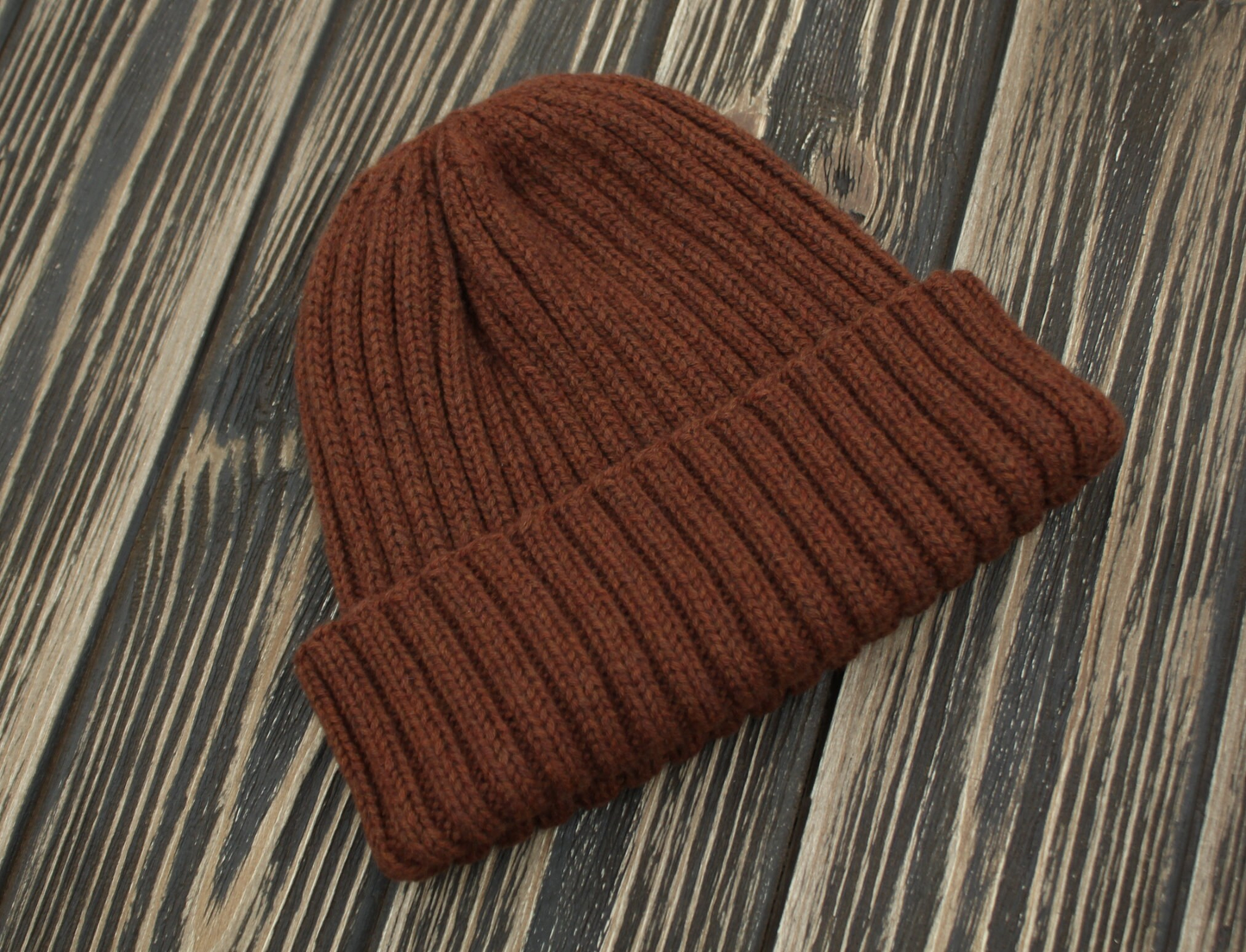 100% Merino Wool Beanie, Classic Cuffed Hat, Unisex Ribbed Knited Hat for Men and Women