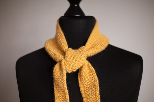 100% Baby Alpaca Neck Scarf, Soft Unisex Knitted Neck Scarf