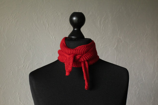 Short Neck Scarf / Knitted Headband – 100% Merino Wool, Handmade in Various Colors