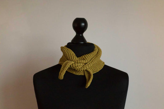 Cashmere/Merino Wool Blend Scarf, Unisex Knitted Neck Scarf
