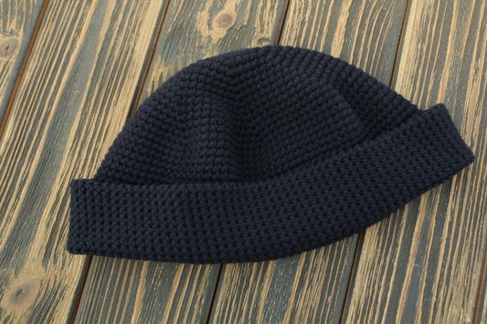 Fisherman Beanie Hat, 100% Thick Cotton Hat, Beanie for Big Head, Crochet Men's Hat, Fall Spring Hat