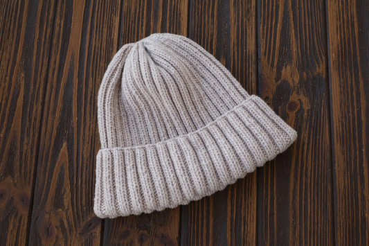 Wool hat, Larger Beanie, Thick knit hat, Merino wool beanie, Men's Knitted Hat, Off-White Beanie Men