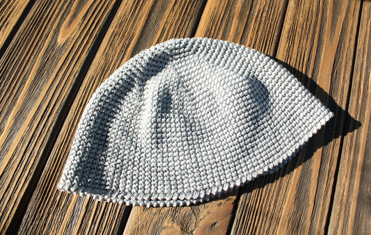 100% Linen Summer Hat, Crochet Skull Cap, Men’s Eco-Friendly Kufi/Beanie, Thin XXL Hat, Gift for Him"